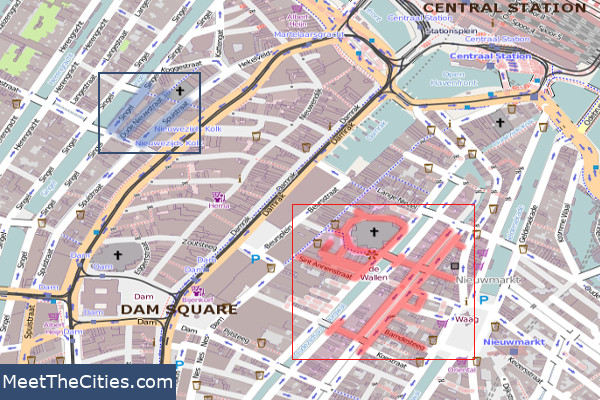 Street map of the Red of Amsterdam The Cities